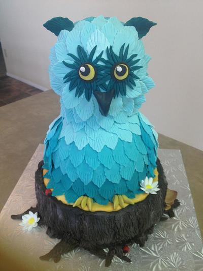 Owl Birthday Cake - Cake by Sweet Art Cakes