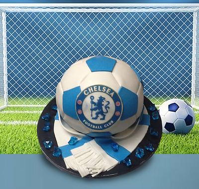 Chelsea Football Cake - Cake by MsTreatz