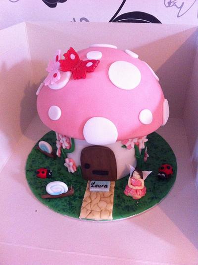Fairy toadstool - Cake by ASliceOfWhatYouFancy