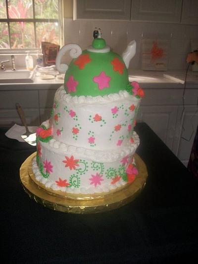 Mad Hatter Tea Party Bridal Shower - Cake by caymancake