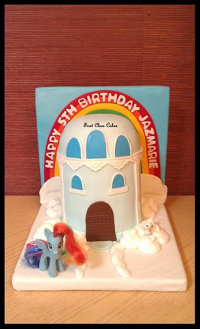 My little pony-Rainbow Dash Cloud House - Cake by First Class Cakes