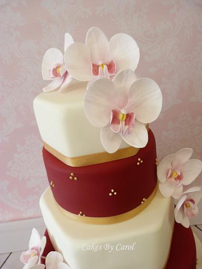 Orchids Wedding cake - Cake by Carol