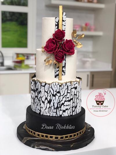 Modern wedding cake - Cake by Doaa Mokhtar