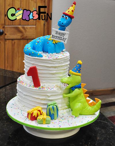 Dinosaur First Birthday Cake - Cake by Cakes For Fun