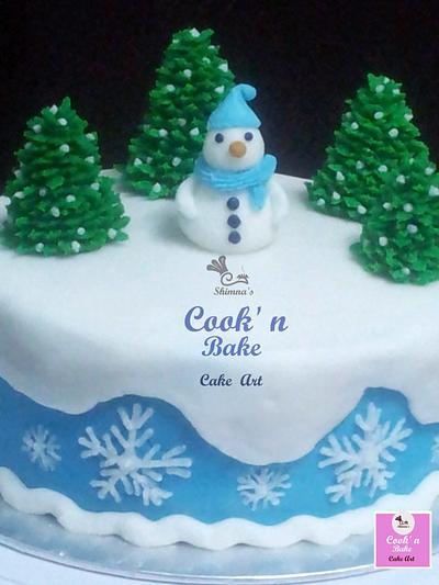Christmas Special Snowman Cake - Cake by Shimna Abdul Majeed