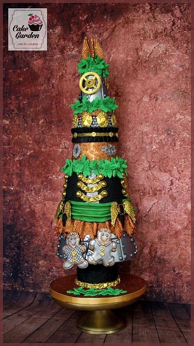 Collaboration Believe in the magic of christmas: Victorian Steampunk Christmastree - Cake by Cake Garden 