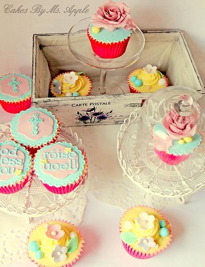 Christening Shabby Chic CupCakes - Cake by Apple
