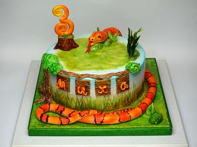 Orange Snake Cake - Cake by Dragana