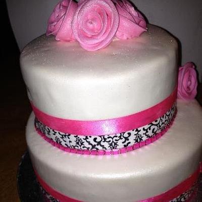 damask themed 30th birthday  - Cake by tasteeconfections