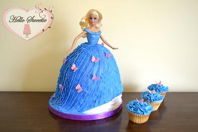 If Barbie wore Cinderella's ball gown... - Cake by Hello Sweetie Cakes by Margaret Camp