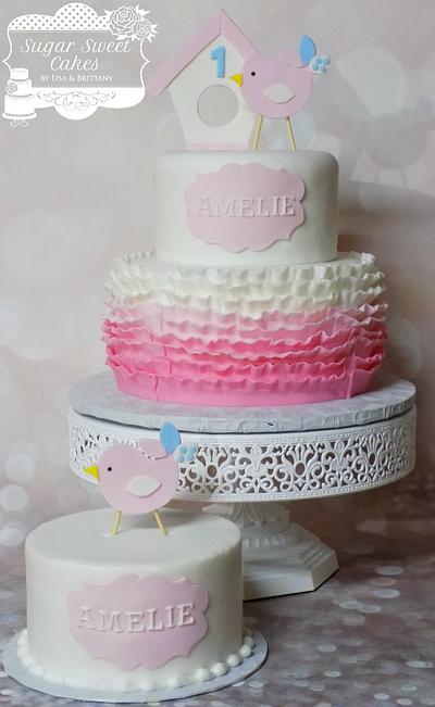 Birds & Ruffles - Cake by Sugar Sweet Cakes