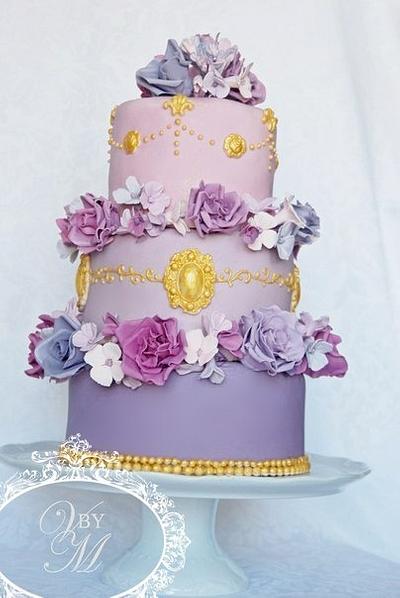 Purple Floral Cake - Cake by Art Cakes Prague