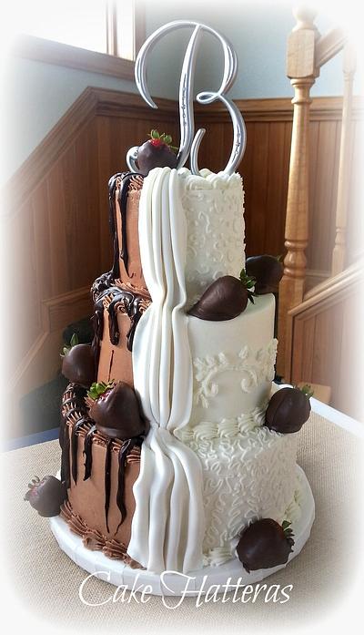 Two become One Wedding Cake - Cake by Donna Tokazowski- Cake Hatteras, Martinsburg WV