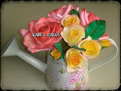 flowers of gum paste - Cake by KamiSpasova