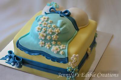 Baby Shower Cake for Twins - Cake by Jennifer's Edible Creations