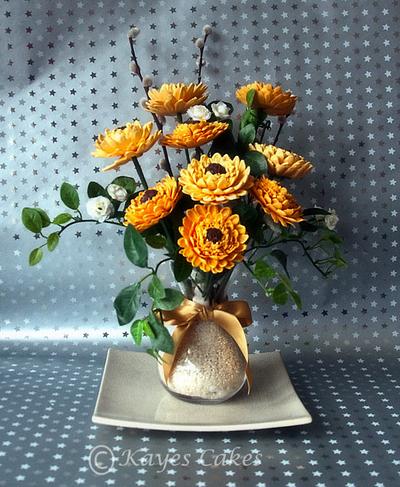 Gerbera gumpaste Flowers - Cake by Kaye