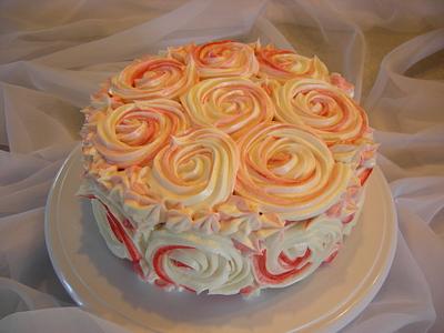 Rosette Bridal Shower Cake - Cake by Deanna Dunn