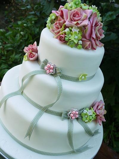 Christina Wedding Cake - Cake by Scrummy Mummy's Cakes