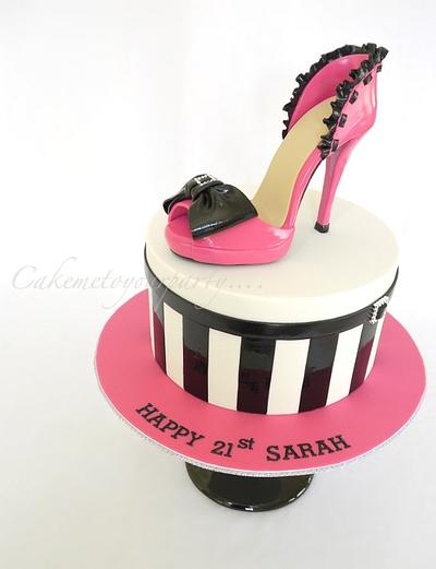 Hot Pink Shoe Cake - Cake by Leah Jeffery- Cake Me To Your Party
