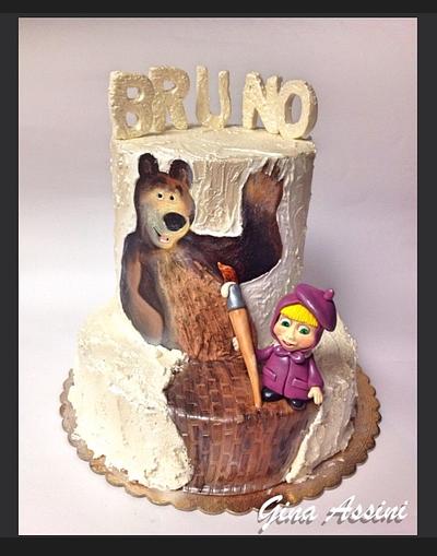 Masha and Bear  - Cake by Gina Assini