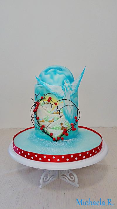 Hand painted christmas cake - Cake by Mischell