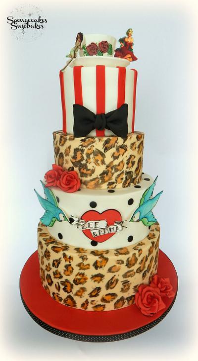 Rockabilly Wedding Cake - Cake by Spongecakes Suzebakes