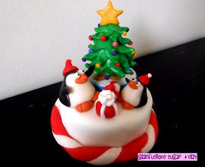 Christmas Penguins - Cake by Marifini