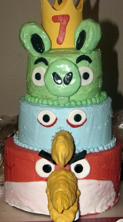 angry birds - Cake by musicmom27