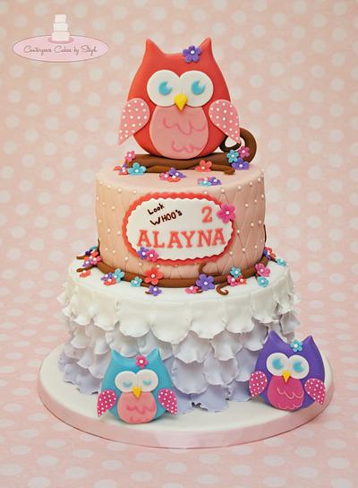 Owl Blossom  - Cake by Centerpiece Cakes By Steph