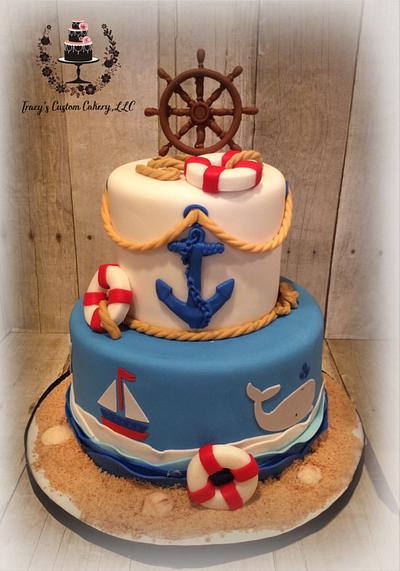 Nautical Baby Shower Cake - Cake by Tracy's Custom Cakery LLC