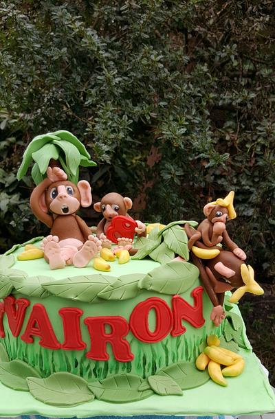 Cake with monkeys - Cake by Gebakshoekje