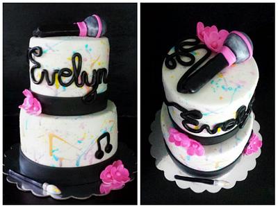 Painting & Karaoke Girls Birthday Cake - Cake by mjhknsjhjhrj