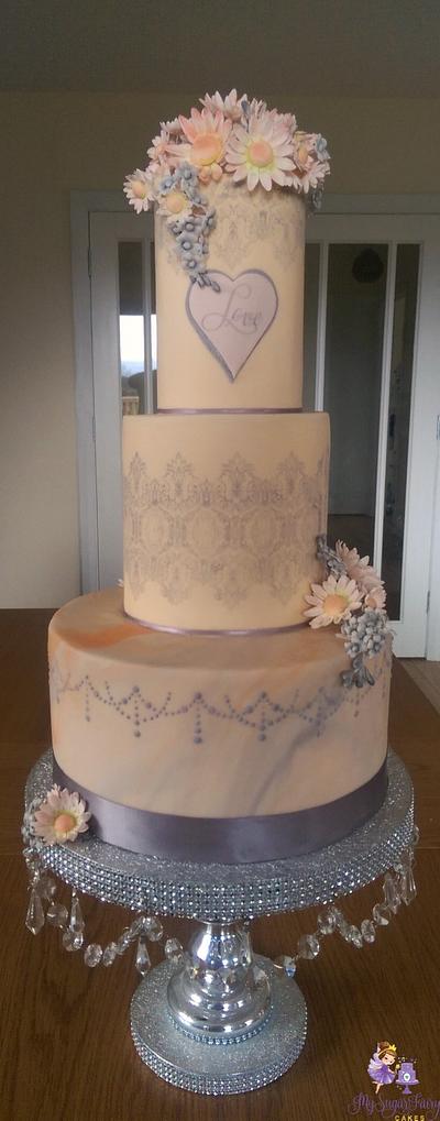 Boho Daisy wedding cake - Cake by MySugarFairyCakes