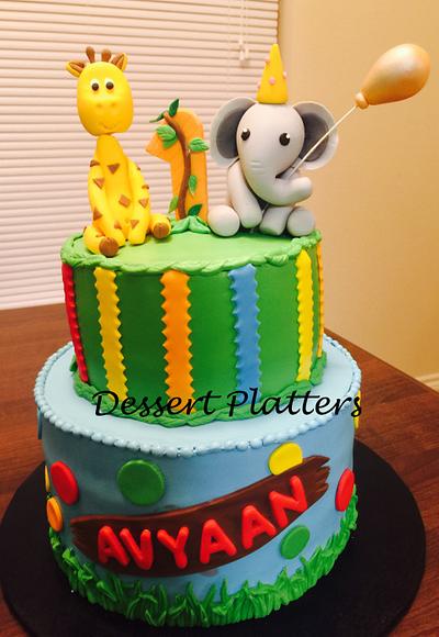 Jungle themed cake  - Cake by Swati karthik