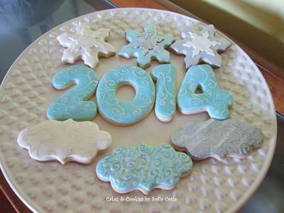 Happy 2014 cookies - Cake by Sofia Costa (Cakes & Cookies by Sofia Costa)