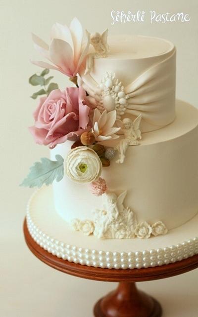 Wedding Cake with Angels - Cake by Sihirli Pastane