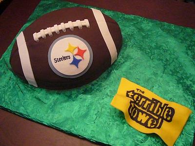 Steelers football cake - Cake by Sarah F