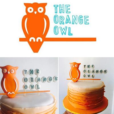 Cake with 'Orange Owl' logo - Cake by Nikita Nayak - Sinful Slices