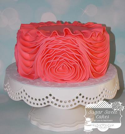Coral Ruffles - Cake by Sugar Sweet Cakes
