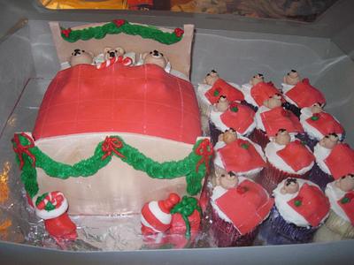 teddy bear Christmas cake - Cake by Lori Arpey