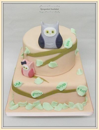 Look whooos having a baby cake! - Cake by Spongecakes Suzebakes