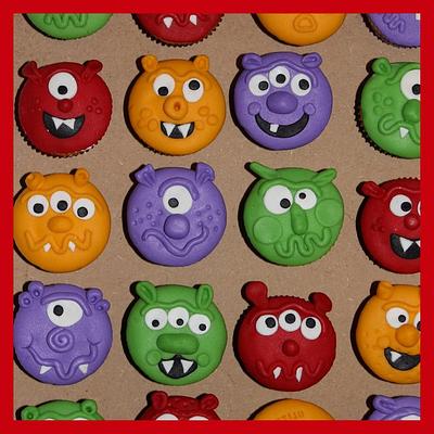 Monster Cupcakes! - Cake by Karen Dodenbier