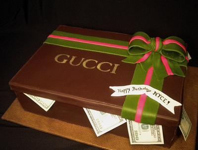 Gucci Gift Box Cake with Ciroc Vodka  - Cake by Janan
