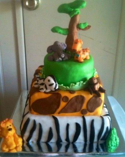 Jungle baby shower - Cake by Sweet T's Cakes