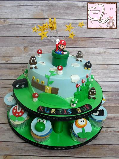 Baking a smile cake-Super Mario Brothers - Cake by Emmazing Bakes