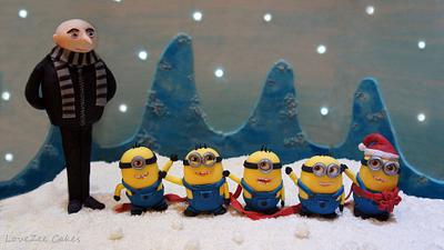 A Minion Christmas Wish - From the Bake a Christmas Wish collaboration :) - Cake by LoveZeeCakes