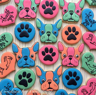 Boston Terrier cookies in the Andy Warhol style  - Cake by CookiesByCourtney