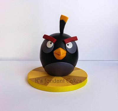 Angry Bird Bomb - Cake by K's fondant Cakes