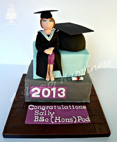 Graduation Stacked Book Cake - Cake by Angela - A Slice of Happiness