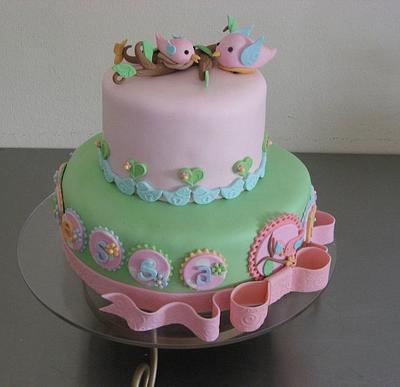 Pink Tweet Birds  - Cake by sdiazcolon